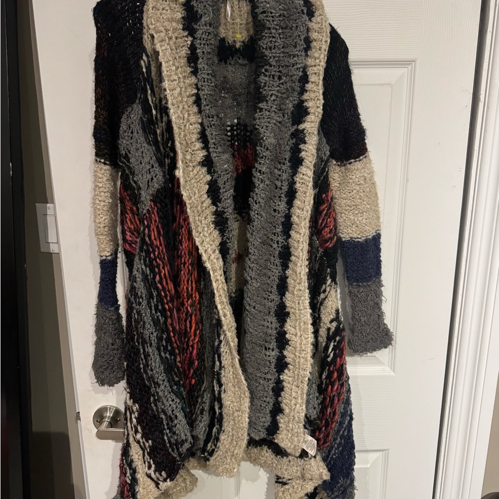 Free People Multicolor Knit Cardigan